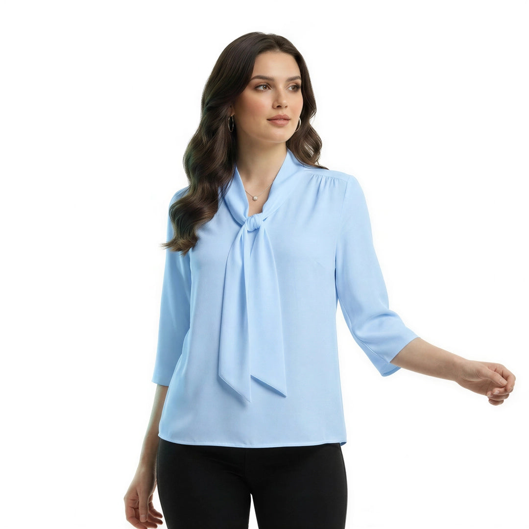 Moraji Classic Bow-Tie Blouse | Sophisticated Neo-Classical Style