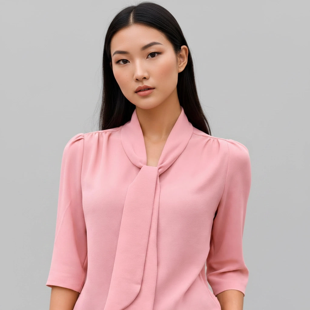 Moraji Classic Bow-Tie Blouse | Sophisticated Neo-Classical Style