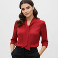 Moraji Classic Bow-Tie Blouse | Sophisticated Neo-Classical Style